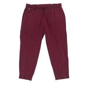 Hanes Women’s Jogger Scrub Pants 3XL Burgundy Medical Scrub Pant Comfort Fit New